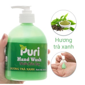 Nước rửa tay Puri hương trà xanh chai 500ml
