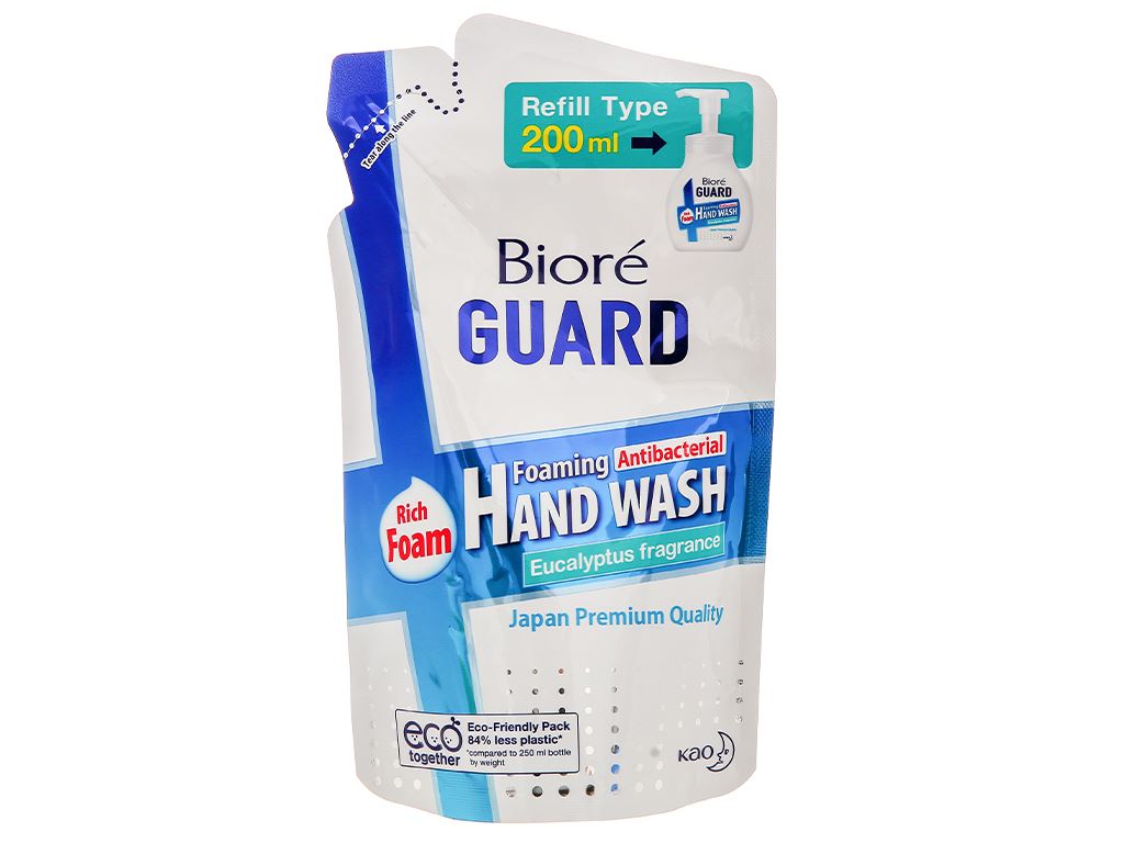 Bọt rửa tay kháng khuẩn Bioré Guard hương khuynh diệp 200ml 1