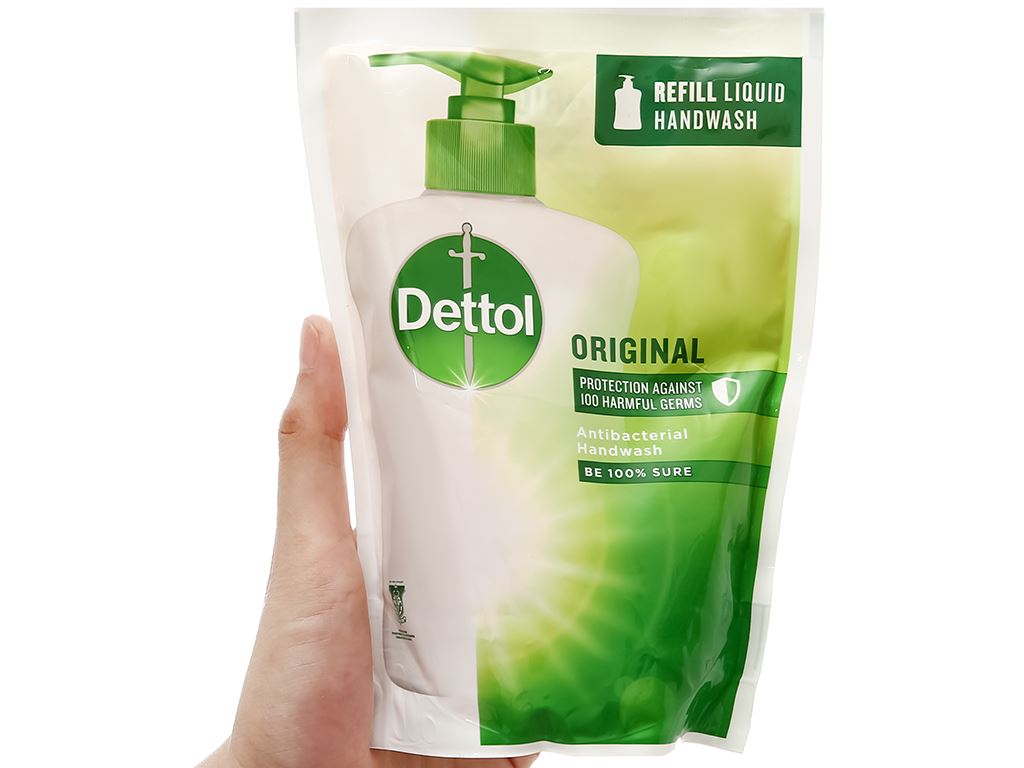 Nước rửa tay Dettol kháng khuẩn túi 225g 5