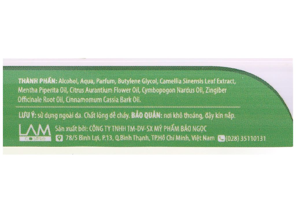Dung dịch xịt tay kháng khuẩn Lamcosmé hương táo xanh chai 8ml 3