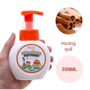Nước rửa tay bọt tuyết Airy hương quế chai 350ml