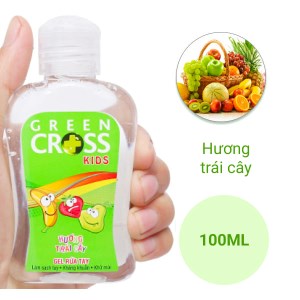 Gel rửa tay khô Green Cross Kids hương trái cây chai 100ml