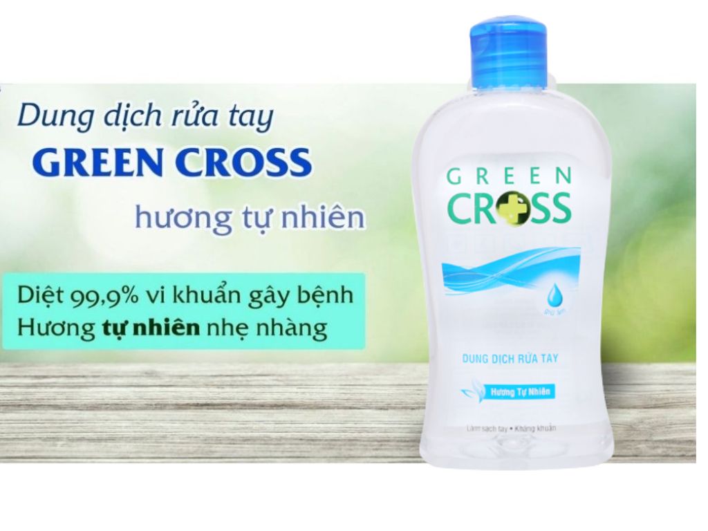 Dung dịch rửa tay khô Green Cross tươi mát hương tự nhiên 250ml 2