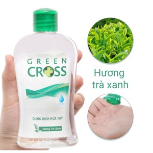 Dung dịch rửa tay khô Green Cross hương trà xanh chai 250ml