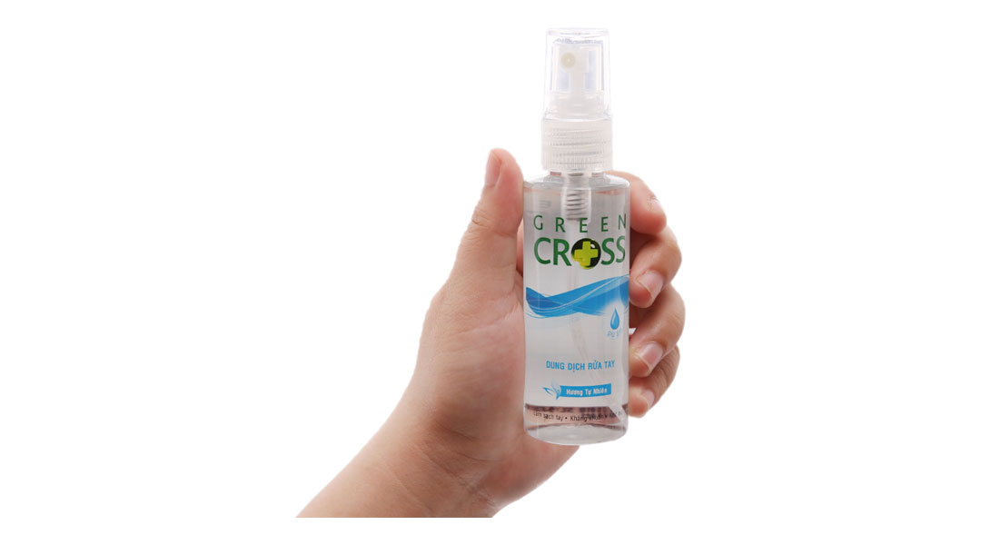 Xịt rửa tay khô Green Cross hương tự nhiên kháng khuẩn