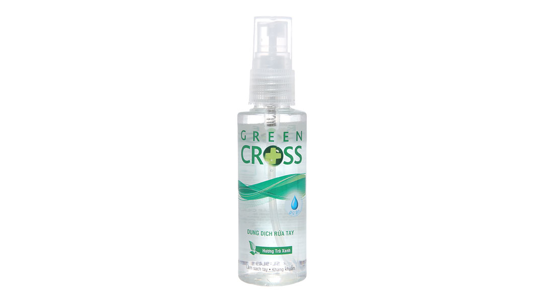 Xịt rửa tay khô Green Gross hương trà xanh kháng khuẩn