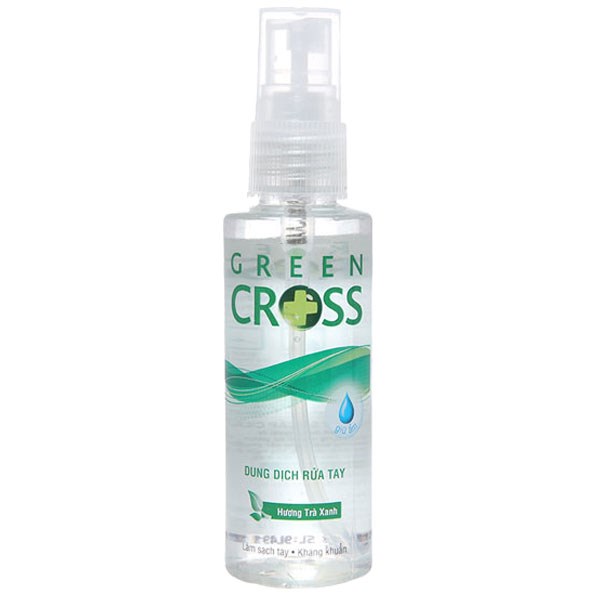 Xịt rửa tay khô Green Gross hương trà xanh kháng khuẩn