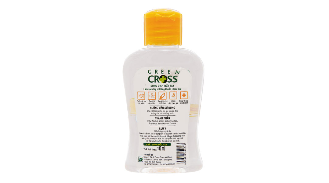 Dung dịch rửa tay Green Cross hương dưa táo kháng khuẩn