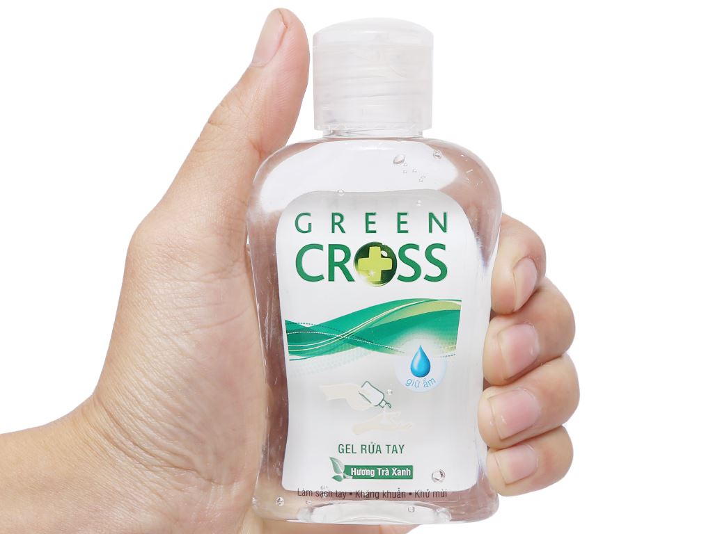 Gel rửa tay khô Green Cross hương trà xanh chai 100ml 5