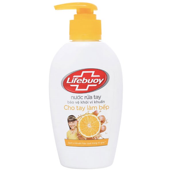 Nước rửa tay Lifebuoy cho tay làm bếp chai 180g