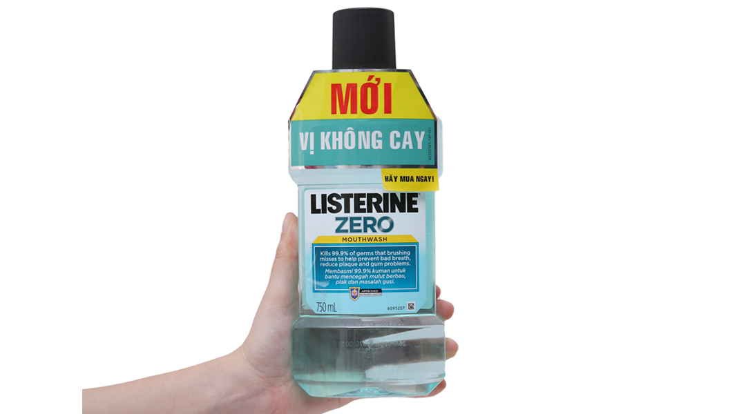 Nước súc miệng Listerine Zero không cay diệt khuẩn