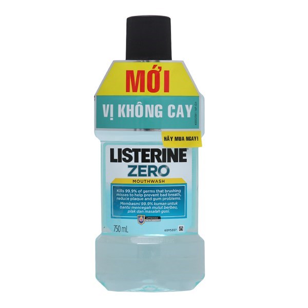 Nước Súc Miệng Listerine Zero Không Cay Chai 750Ml