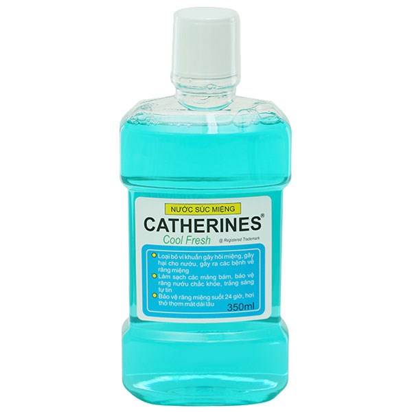 Nước súc miệng Catherines Cool Fresh ngừa mảng bám chai 350ml