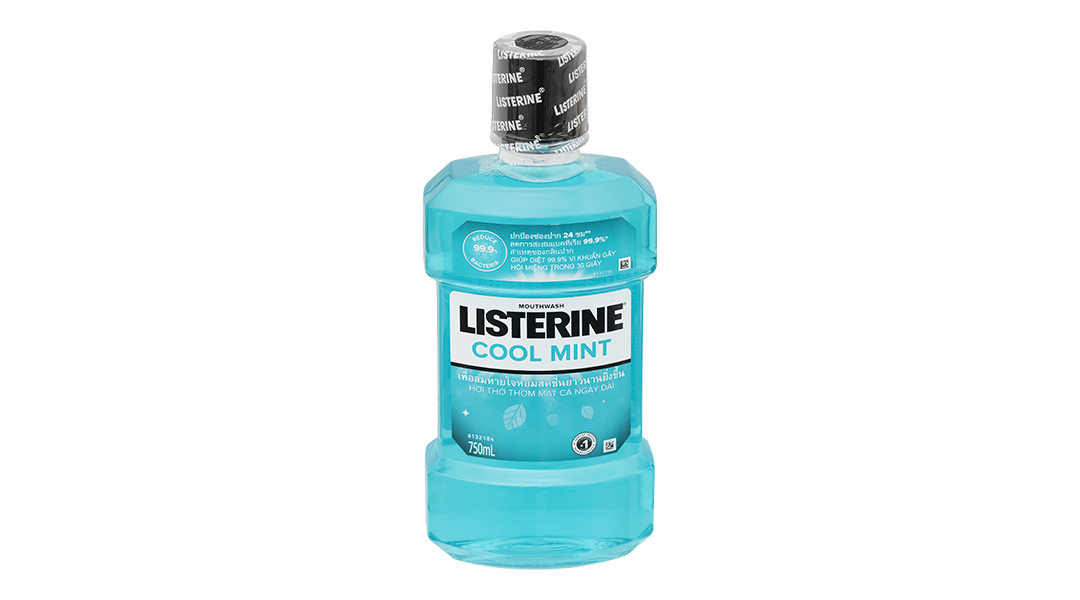 Nước súc miệng Listerine Cool Mint hơi thở thơm mát chai 250ml - 6