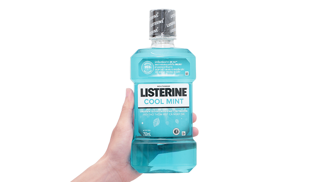 Nước súc miệng Listerine Cool Mint hơi thở thơm mát chai 250ml - 9