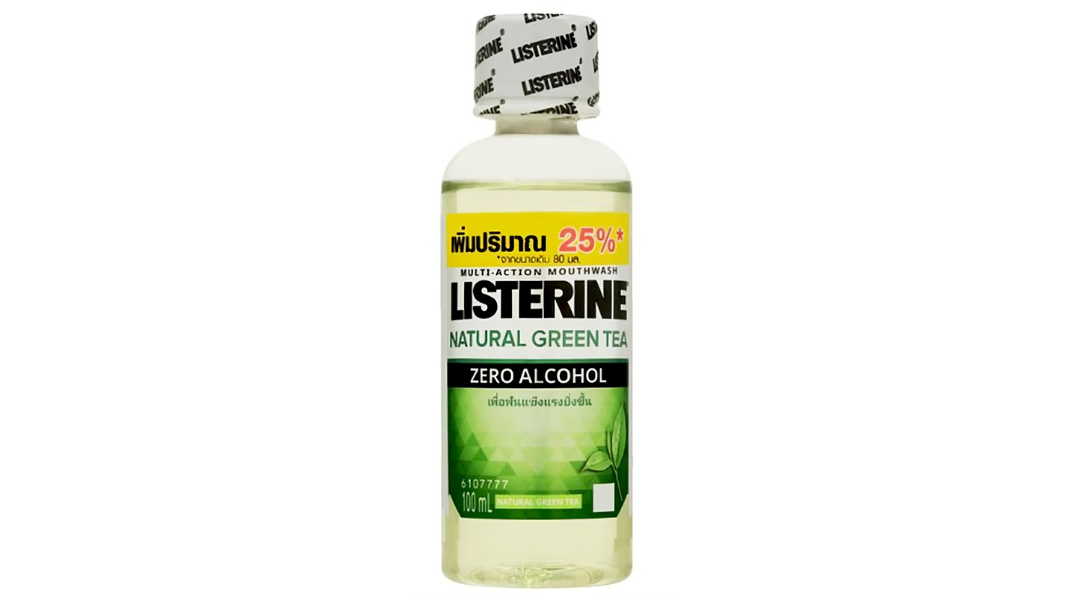 Nước súc miệng Listerine Natural Green Tea diệt khuẩn, thơm miệng