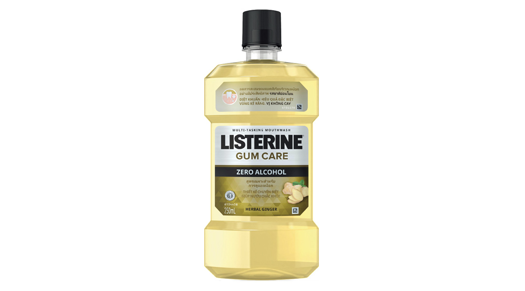 Nước súc miệng Listerine Gum Care không cay nướu răng khỏe