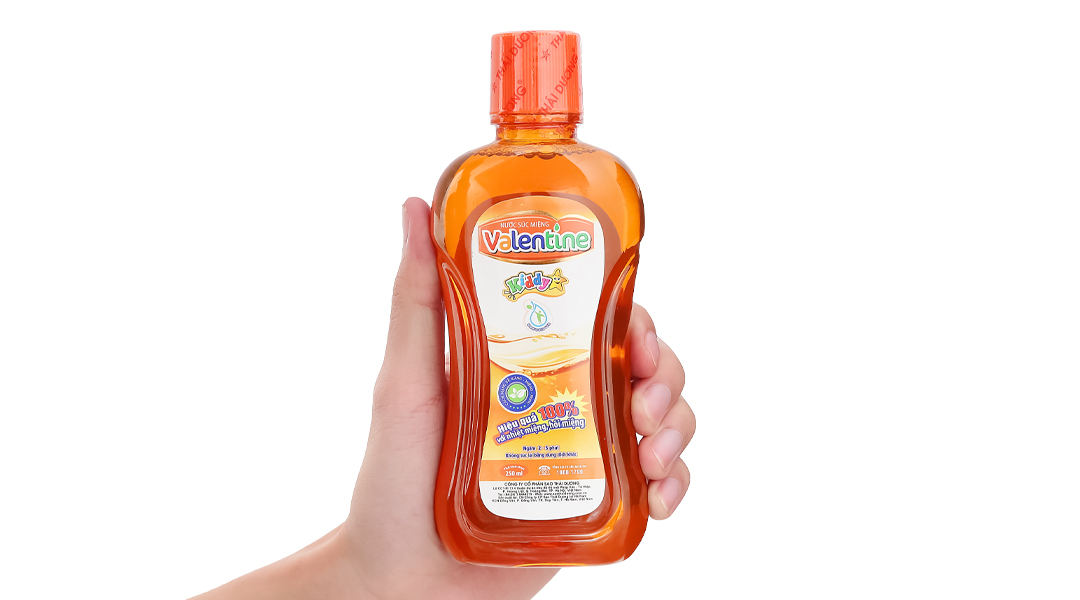 Nước súc miệng Valentine Kiddy ngừa hôi miệng, giảm nhiệt miệng chai 250ml - 9