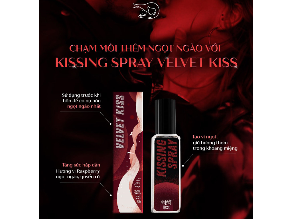Xịt thơm miệng Loli & The Wolf Kissing Spray Velvet Kiss 20ml 6