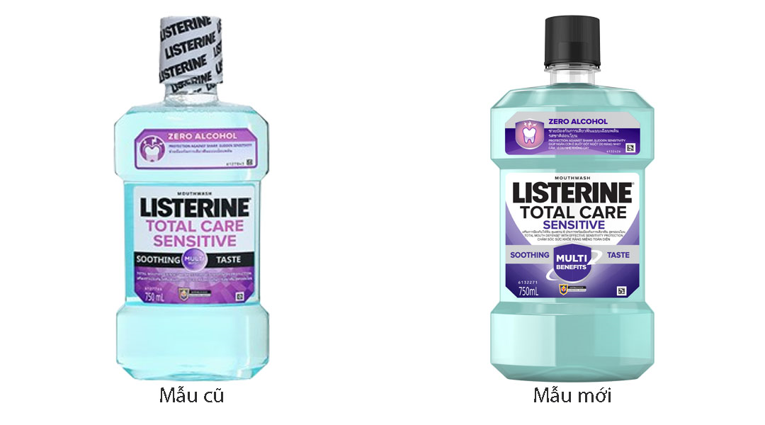 Nước súc miệng Listerine Total Care Sensitive hơi thở thơm mát chai 750ml -  06/2024 | nhathuocankhang.com