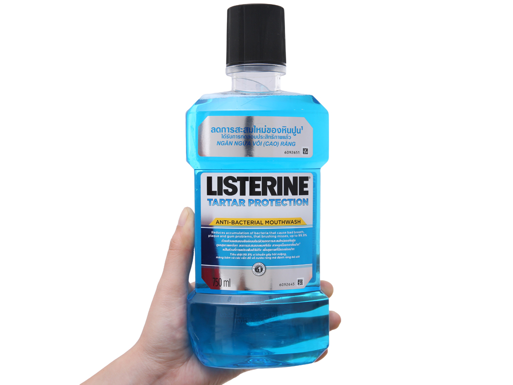 Nước súc miệng ngừa vôi răng Listerine Tartar Protection 750ml 4