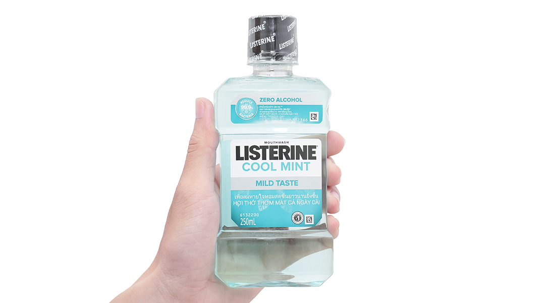Nước súc miệng Listerine Cool Mint không cay ngừa mảng bám chai 250ml - 4