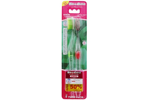 Bộ đôi bàn chải đánh răng Oral clean diamond extra soft-1