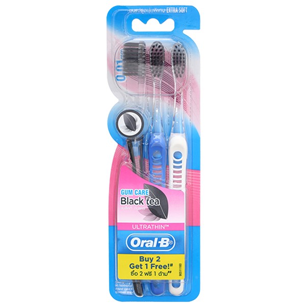 Bàn Chải Đánh Răng ORAL-B Trà Đen Vỉ 3