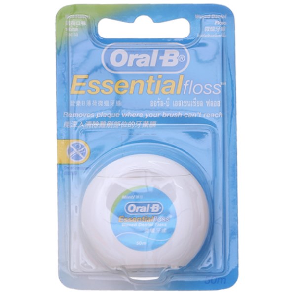 Chỉ nha khoa Oral-B Essential Floss loại bỏ mảng bám răng cuộn 50m