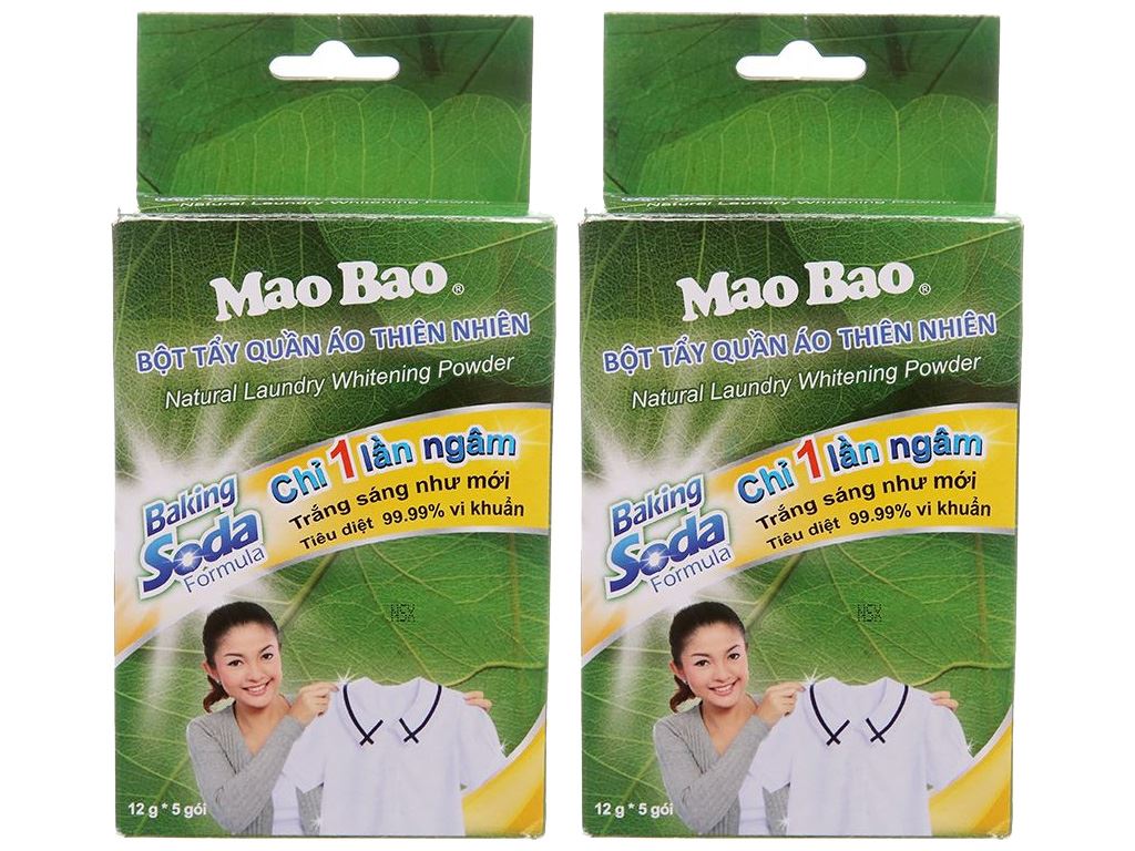 Combo 2 hộp bột tẩy quần áo Mao Bao 12g tại Bách Hoá XANH