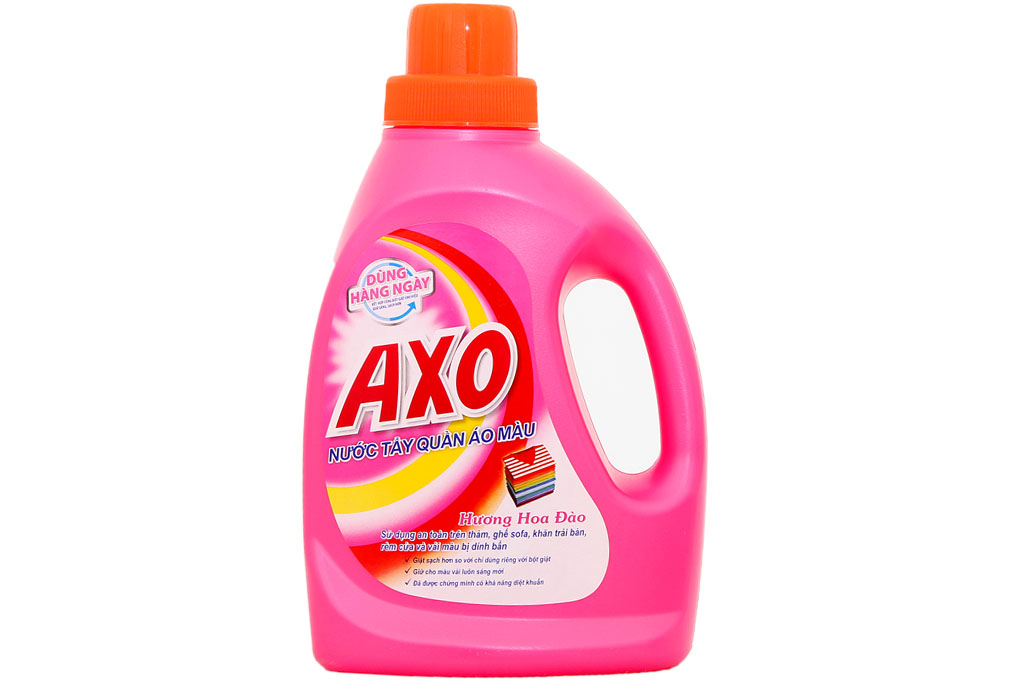 Nước tẩy quần áo màu AXO hương Hoa Đào 800ml