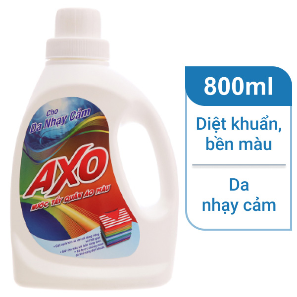 Nước tẩy vải màu AXO thanh khiết 800ml