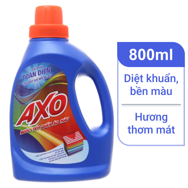 Nước tẩy vải màu AXO tươi mát 800ml