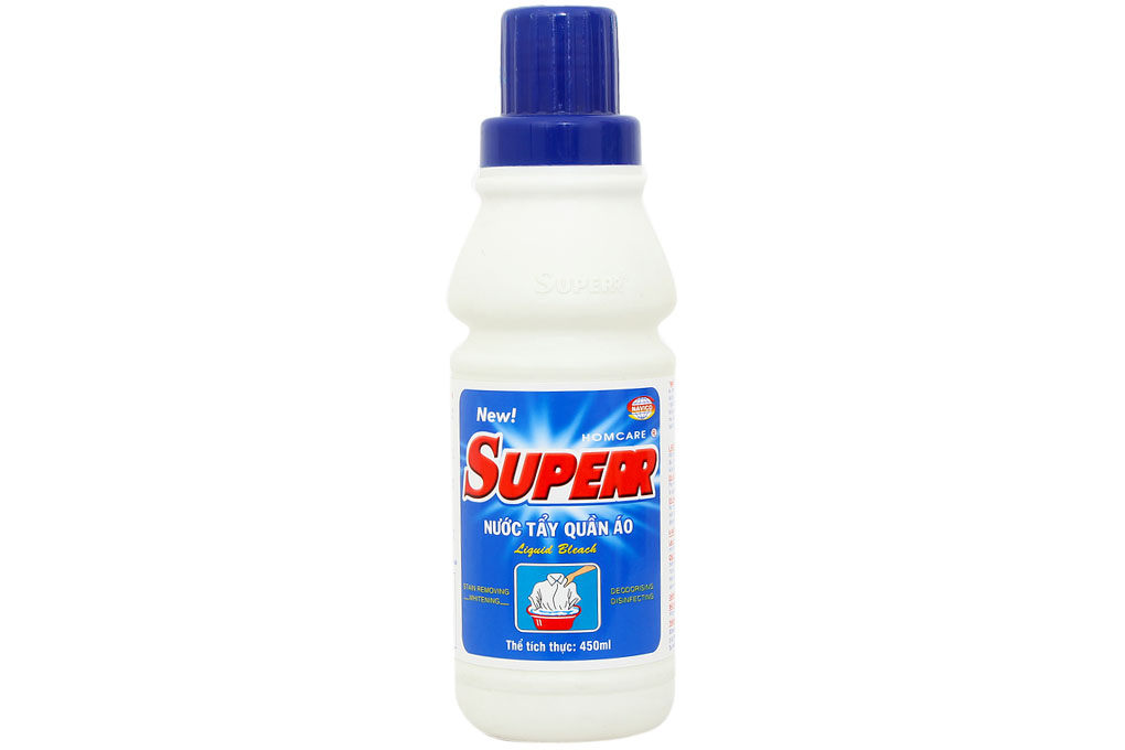 Nước tẩy quần áo Superr Liquid Bleach 450ml