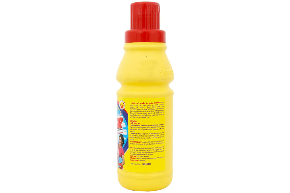 Nước tẩy quần áo màu Superr hương Chanh 450ml
