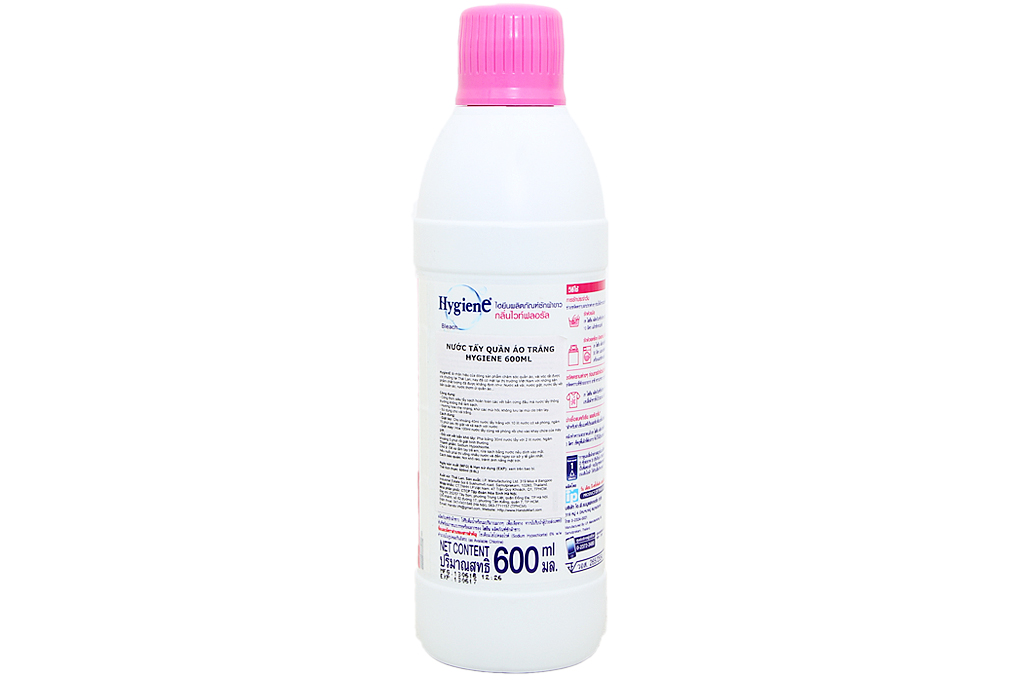 Nước tẩy quần áo trắng Hygiene nắp hồng 600ml