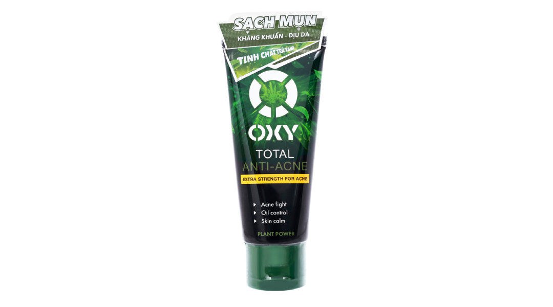 Kem rửa mặt Oxy Total Anti-Acne kiểm soát nhờn sạch khuẩn mụn 100g