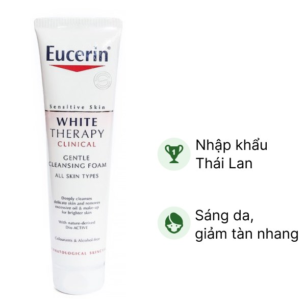 Sữa rửa mặt Eucerin White Therapy Clinical giảm tàn nhang tuýp 150g