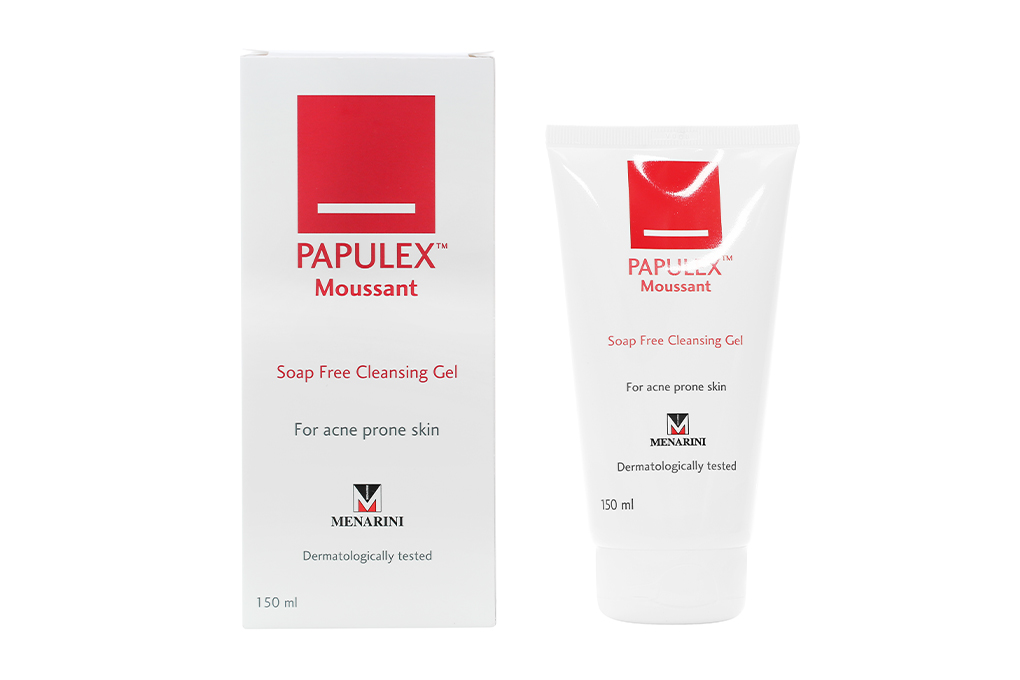 Gel rửa mặt Papulex Moussant ngừa mụn trứng cá