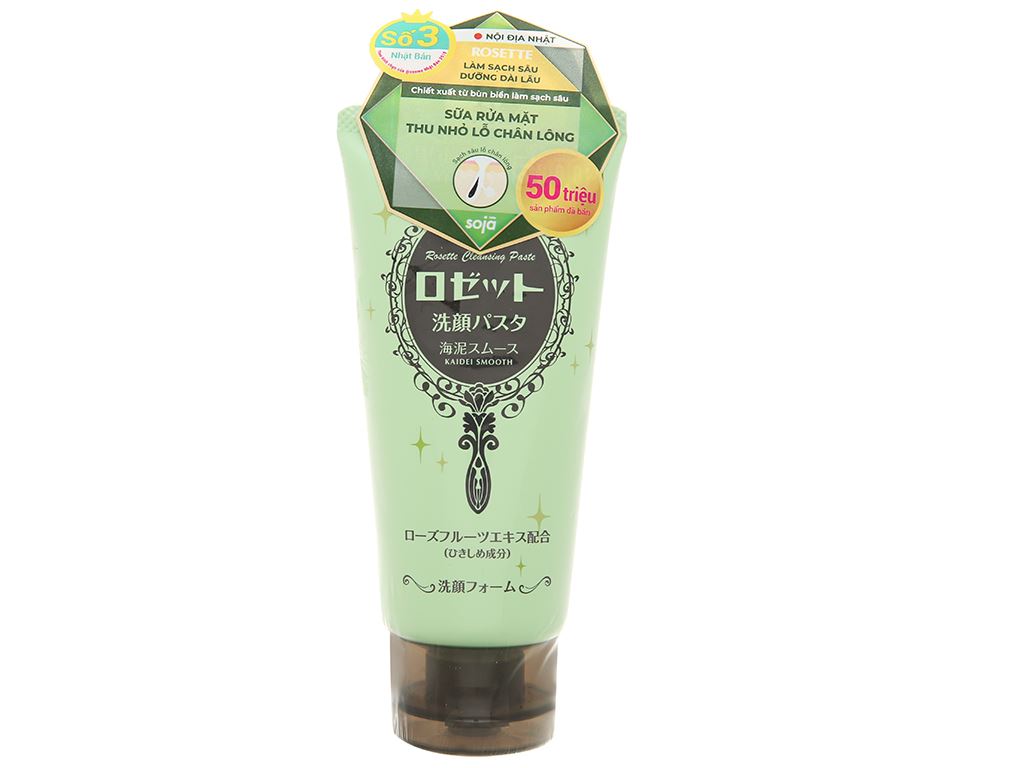 Sữa rửa mặt Rosette thu nhỏ lỗ chân lông 120g 1