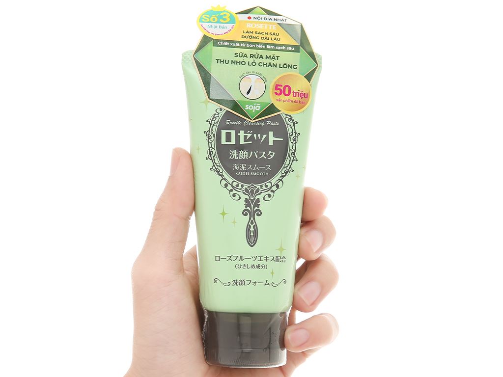 Sữa rửa mặt Rosette thu nhỏ lỗ chân lông 120g 5