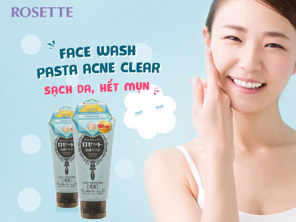 Sữa rửa mặt Rosette làm giảm mụn 120g 2