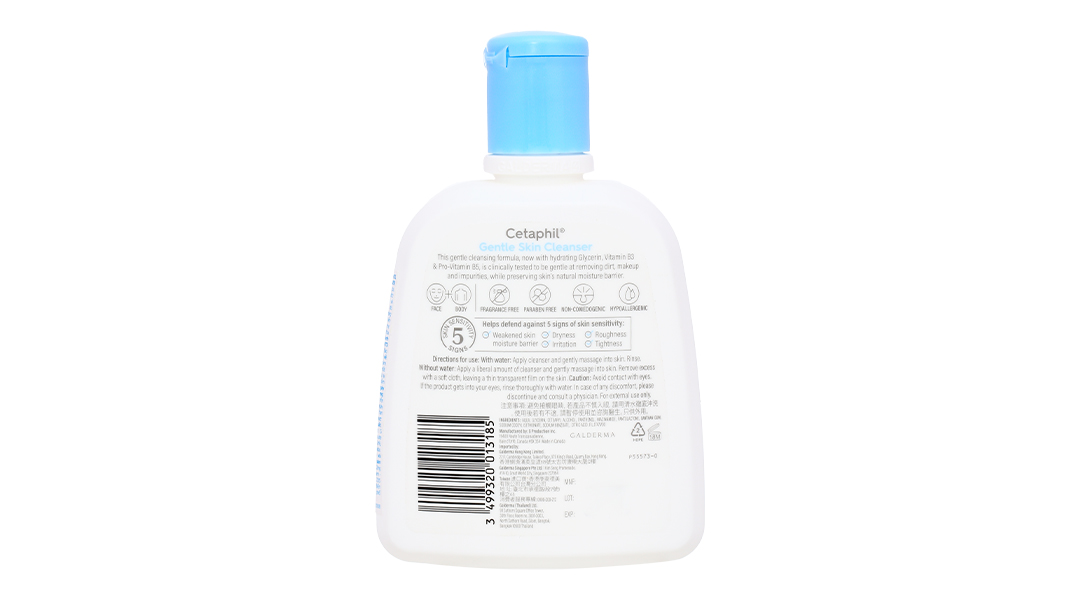 Sữa rửa mặt Cetaphil Gentle Skin Cleanser giúp làm sạch và dưỡng ẩm dành cho da nhạy cảm chai 473ml - 21