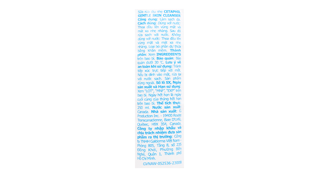 Sữa rửa mặt Cetaphil Gentle Skin Cleanser giúp làm sạch và dưỡng ẩm dành cho da nhạy cảm chai 473ml - 22
