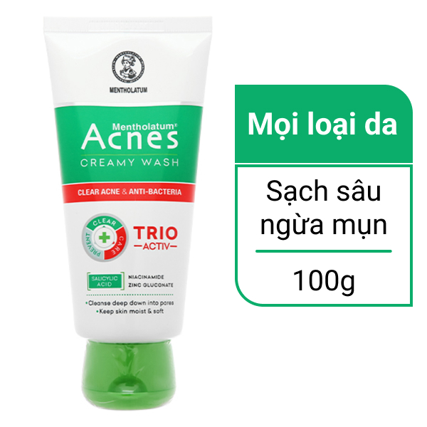 Kem rửa mặt Acnes ngừa mụn 100g