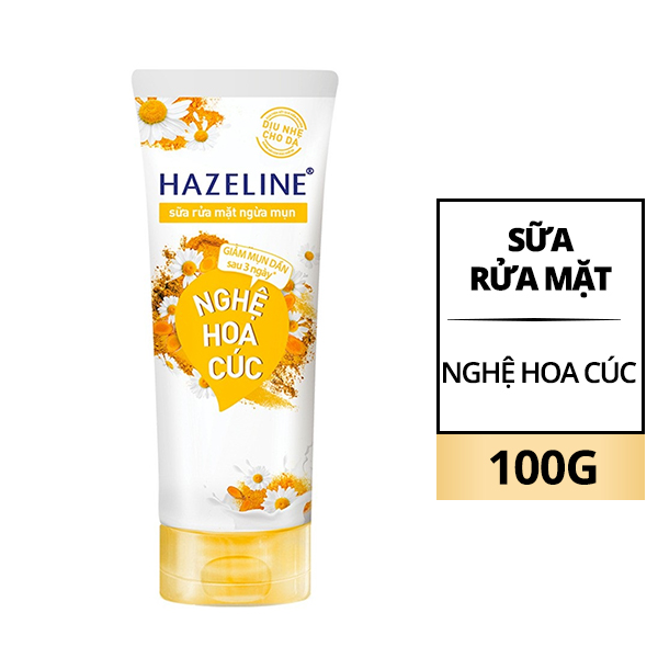 Sữa rửa mặt Hazeline giảm mụn 100g