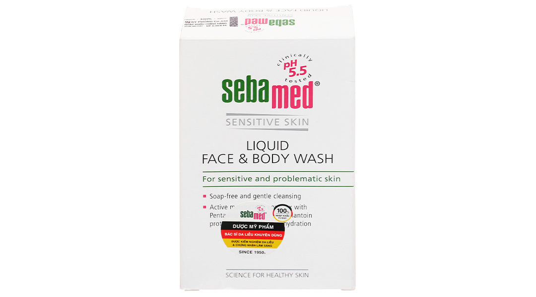 Sữa rửa mặt và tắm SebaMed cho da nhạy cảm pH 5.5