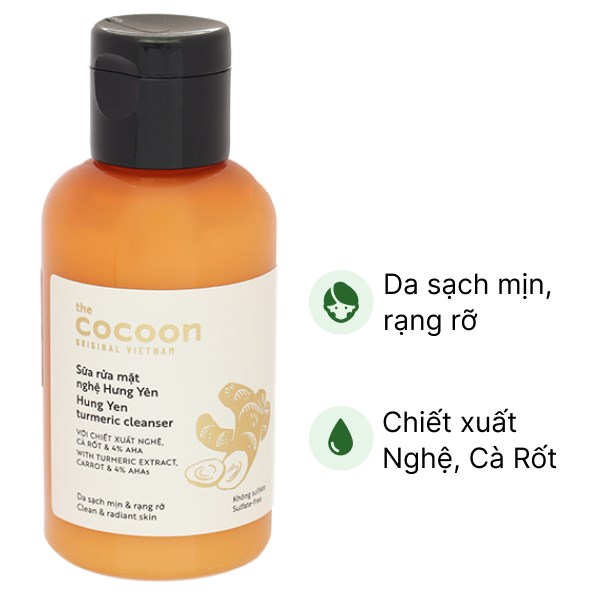 Sữa rửa mặt Cocoon nghệ Hưng Yên giúp da sạch mịn, rạng rỡ