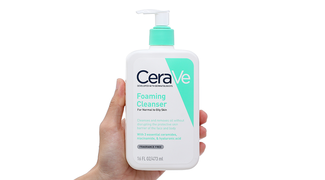 Sữa rửa mặt CeraVe Foaming Cleanser làm sạch sâu cho da dầu và da thường chai 236ml - 16