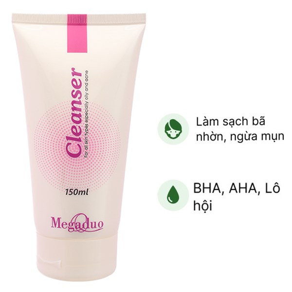 Sữa rửa mặt Megaduo Cleanser làm sạch da giúp da mịn màng, ngừa mụn tuýp 150ml